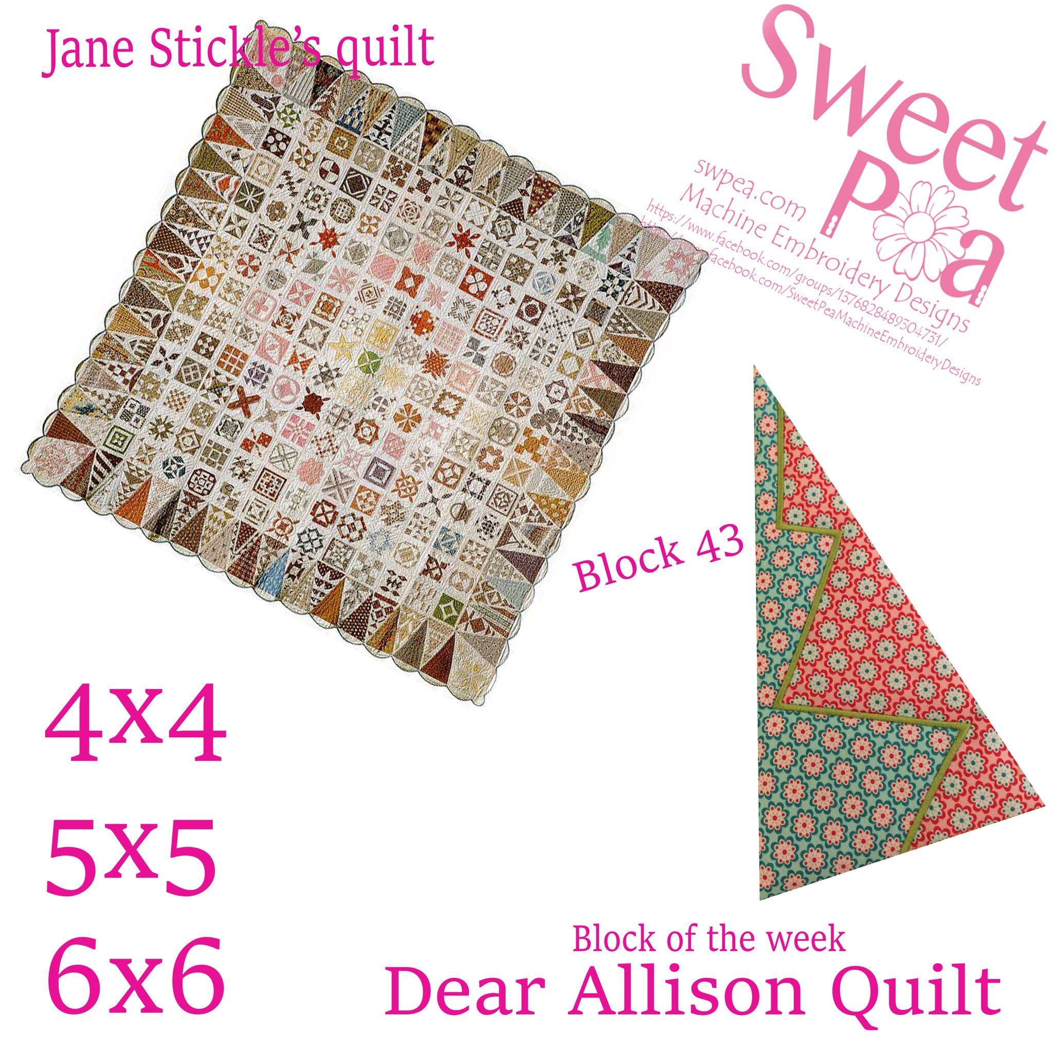 Dear Allison 42 and bonus border block 43 - Sweet Pea Australia In the hoop machine embroidery designs. in the hoop project, in the hoop embroidery designs, craft in the hoop project, diy in the hoop project, diy craft in the hoop project, in the hoop embroidery patterns, design in the hoop patterns, embroidery designs for in the hoop embroidery projects, best in the hoop machine embroidery designs perfect for all hoops and embroidery machines