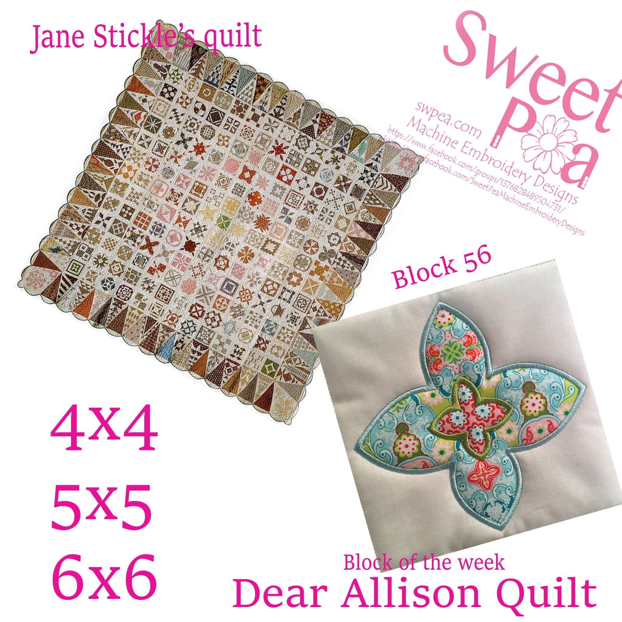 Dear Allison block 56 - Sweet Pea Australia In the hoop machine embroidery designs. in the hoop project, in the hoop embroidery designs, craft in the hoop project, diy in the hoop project, diy craft in the hoop project, in the hoop embroidery patterns, design in the hoop patterns, embroidery designs for in the hoop embroidery projects, best in the hoop machine embroidery designs perfect for all hoops and embroidery machines