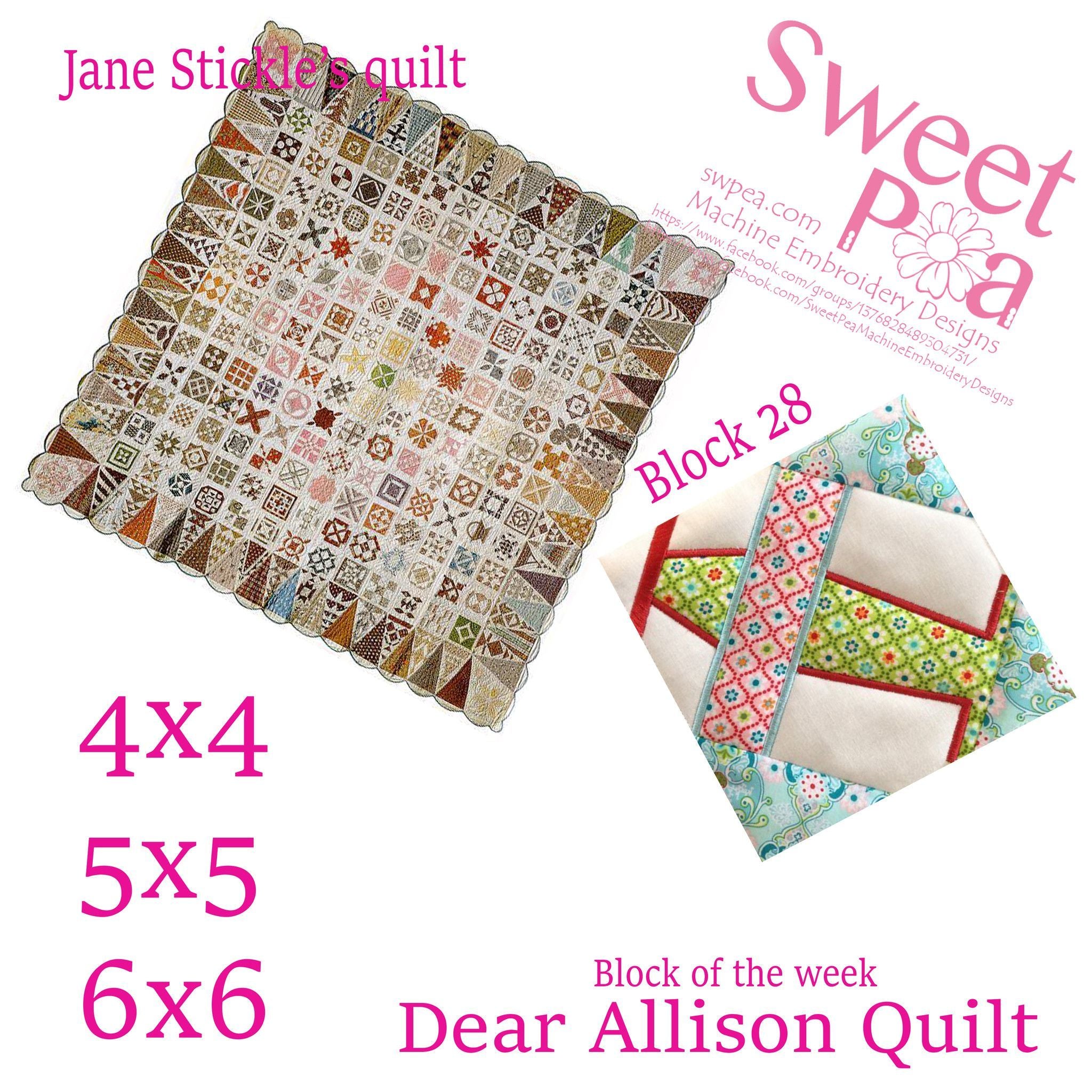 Dear Allison block 28 - Sweet Pea Australia In the hoop machine embroidery designs. in the hoop project, in the hoop embroidery designs, craft in the hoop project, diy in the hoop project, diy craft in the hoop project, in the hoop embroidery patterns, design in the hoop patterns, embroidery designs for in the hoop embroidery projects, best in the hoop machine embroidery designs perfect for all hoops and embroidery machines