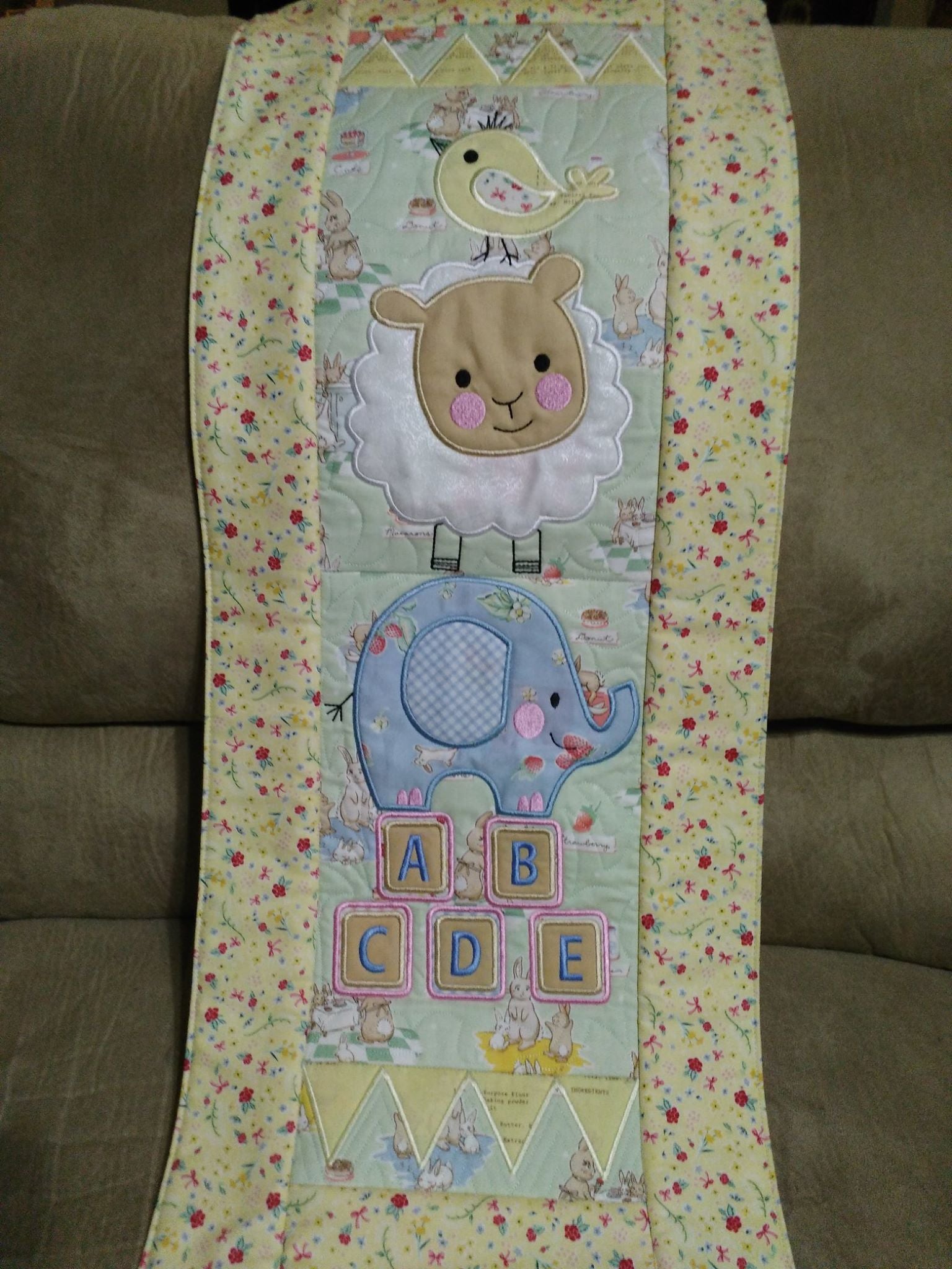 Elephant Wall Hanging 6x10 8x12 9.5x14 - Sweet Pea Australia In the hoop machine embroidery designs. in the hoop project, in the hoop embroidery designs, craft in the hoop project, diy in the hoop project, diy craft in the hoop project, in the hoop embroidery patterns, design in the hoop patterns, embroidery designs for in the hoop embroidery projects, best in the hoop machine embroidery designs perfect for all hoops and embroidery machines