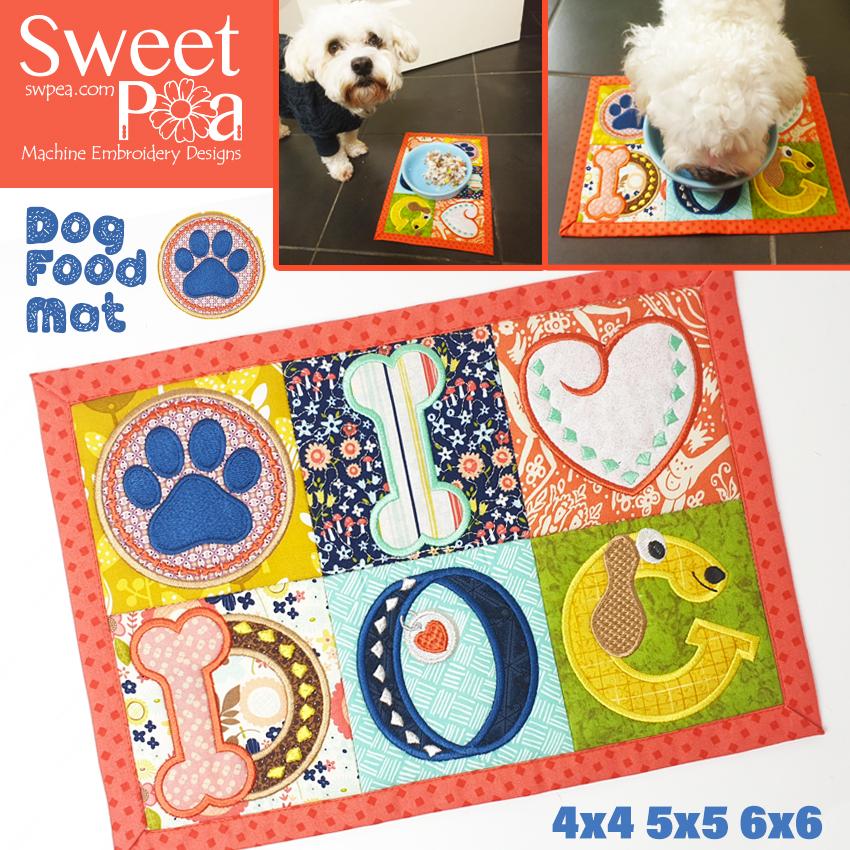 Cute dog food mat best sale