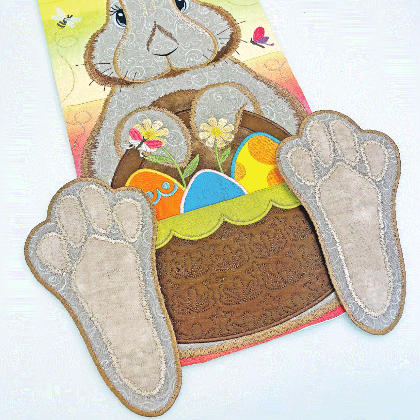 Easter Bunny Hanger 5x7 6x10 7x12 - Sweet Pea Australia In the hoop machine embroidery designs. in the hoop project, in the hoop embroidery designs, craft in the hoop project, diy in the hoop project, diy craft in the hoop project, in the hoop embroidery patterns, design in the hoop patterns, embroidery designs for in the hoop embroidery projects, best in the hoop machine embroidery designs perfect for all hoops and embroidery machines