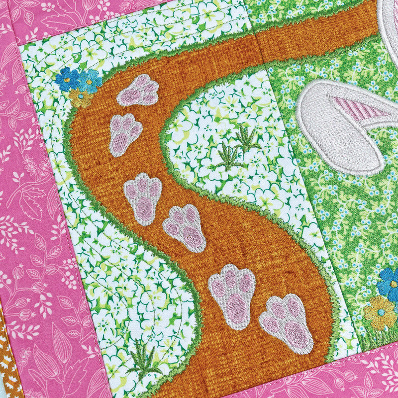 Easter Egg Hunt Placemat 5x7 6x10 7x12 - Sweet Pea In The Hoop Machine Embroidery Design