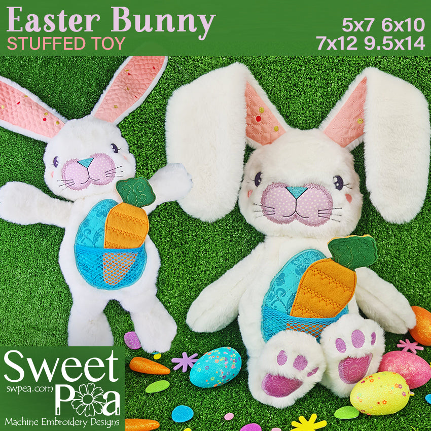 Embroidery Design ITH - Easter Bunny Stuffed Toy | Sweet Pea