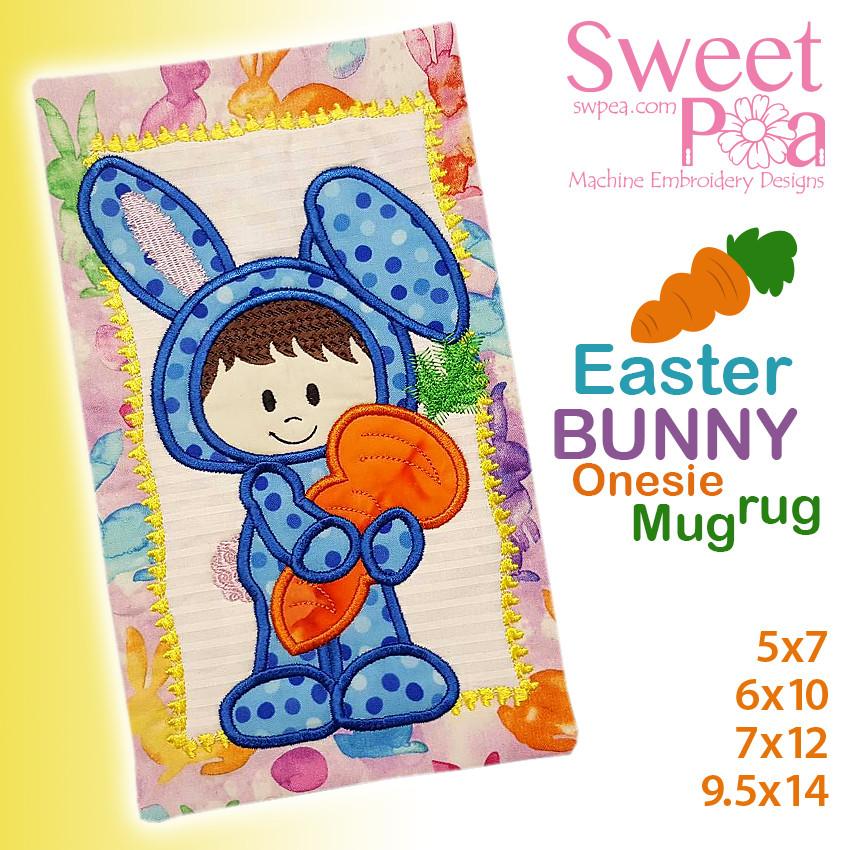 Easter bunny onesie mugrug 5x7 6x10 7x12 9.5x14 - Sweet Pea Australia In the hoop machine embroidery designs. in the hoop project, in the hoop embroidery designs, craft in the hoop project, diy in the hoop project, diy craft in the hoop project, in the hoop embroidery patterns, design in the hoop patterns, embroidery designs for in the hoop embroidery projects, best in the hoop machine embroidery designs perfect for all hoops and embroidery machines