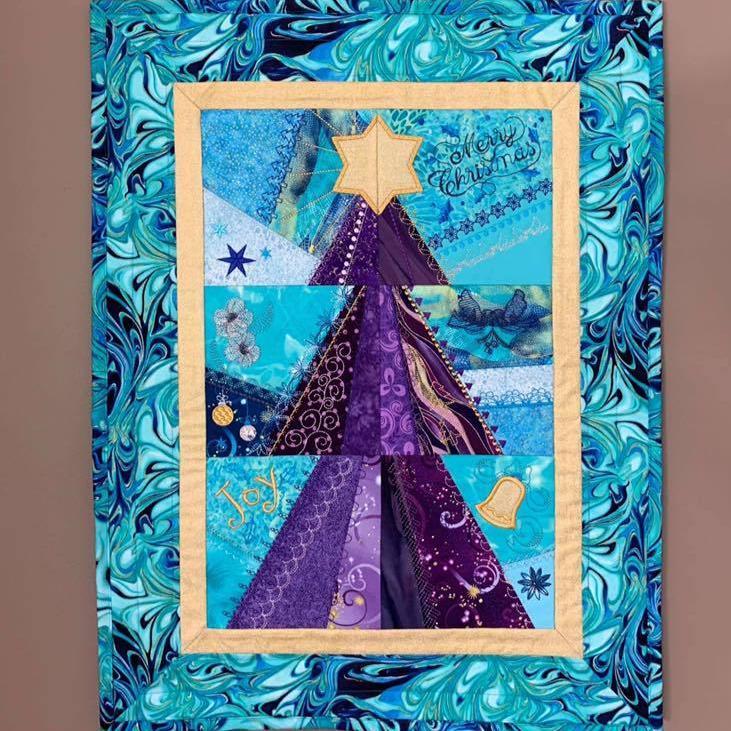 Patchwork Christmas Tree Wall Hanging / Runner 4x4 5x5 6x6 - Sweet Pea Australia In the hoop machine embroidery designs. in the hoop project, in the hoop embroidery designs, craft in the hoop project, diy in the hoop project, diy craft in the hoop project, in the hoop embroidery patterns, design in the hoop patterns, embroidery designs for in the hoop embroidery projects, best in the hoop machine embroidery designs perfect for all hoops and embroidery machines