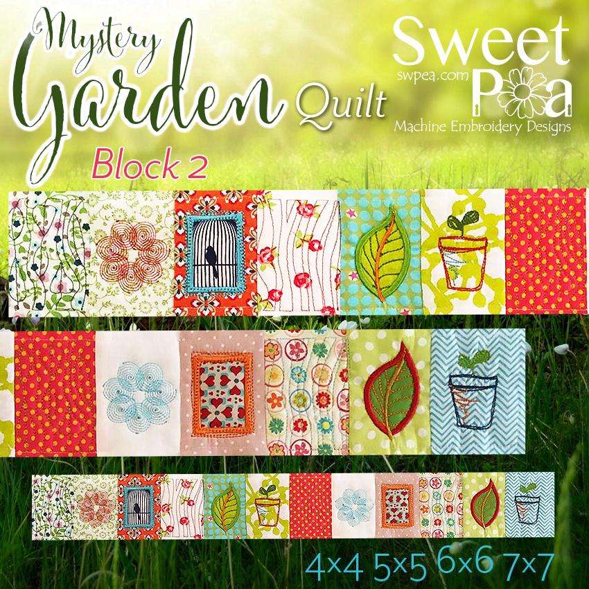 Mystery Garden BOM Sew Along Quilt Block 2 - Sweet Pea Australia In the hoop machine embroidery designs. in the hoop project, in the hoop embroidery designs, craft in the hoop project, diy in the hoop project, diy craft in the hoop project, in the hoop embroidery patterns, design in the hoop patterns, embroidery designs for in the hoop embroidery projects, best in the hoop machine embroidery designs perfect for all hoops and embroidery machines