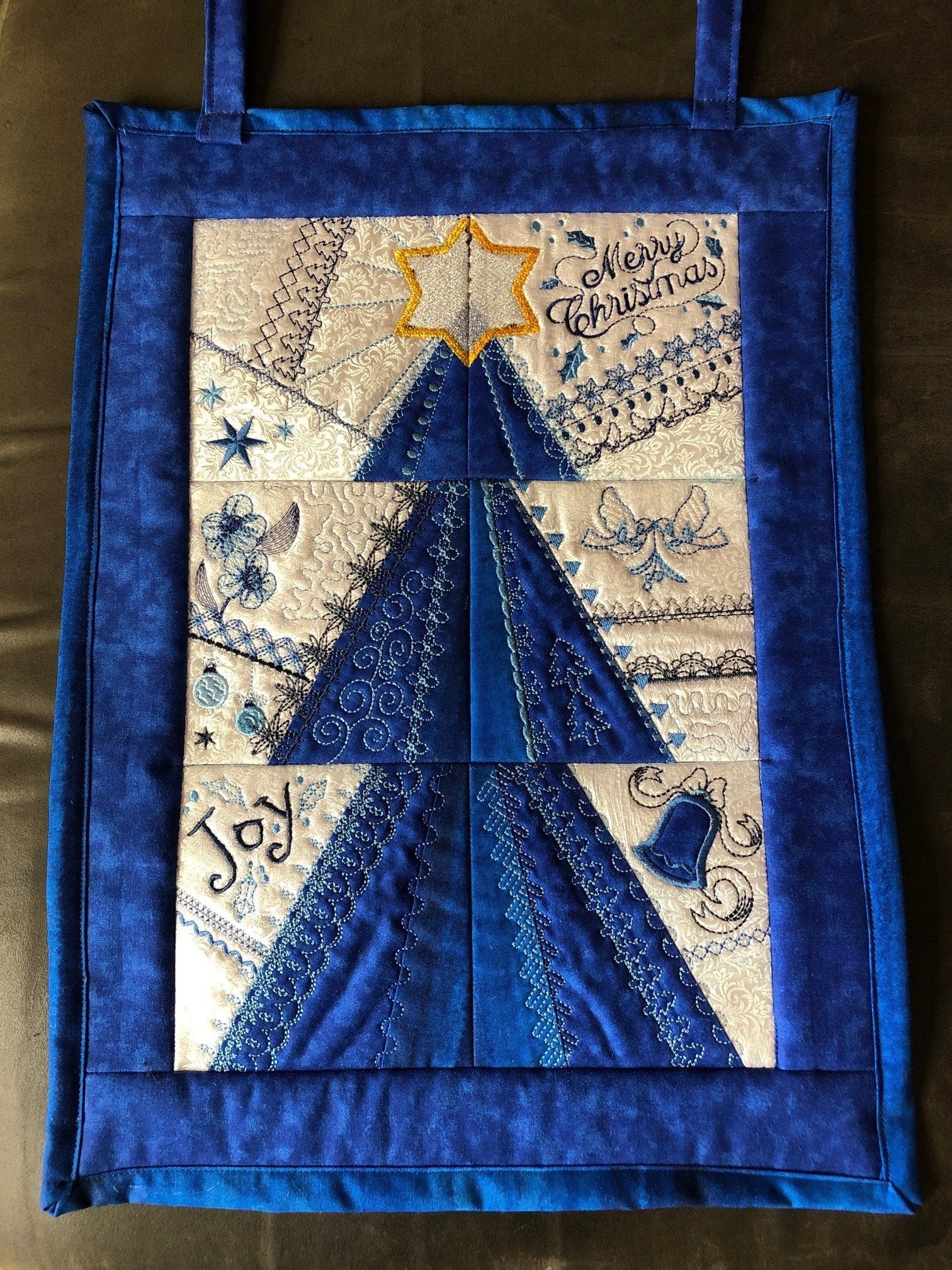 Patchwork Christmas Tree Wall Hanging / Runner 4x4 5x5 6x6 - Sweet Pea Australia In the hoop machine embroidery designs. in the hoop project, in the hoop embroidery designs, craft in the hoop project, diy in the hoop project, diy craft in the hoop project, in the hoop embroidery patterns, design in the hoop patterns, embroidery designs for in the hoop embroidery projects, best in the hoop machine embroidery designs perfect for all hoops and embroidery machines