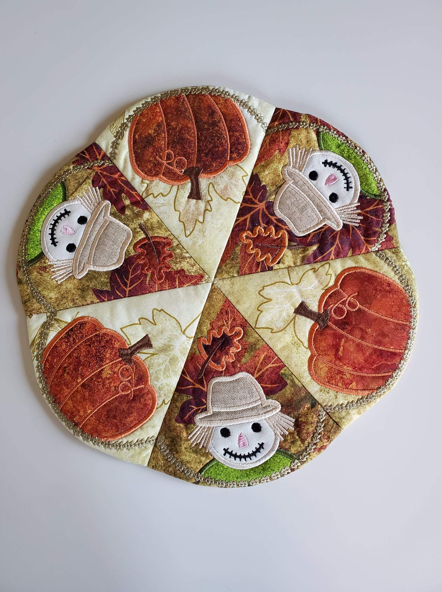 Scarecrow Table Centre 5x5 6x6 7x7 - Sweet Pea Australia In the hoop machine embroidery designs. in the hoop project, in the hoop embroidery designs, craft in the hoop project, diy in the hoop project, diy craft in the hoop project, in the hoop embroidery patterns, design in the hoop patterns, embroidery designs for in the hoop embroidery projects, best in the hoop machine embroidery designs perfect for all hoops and embroidery machines