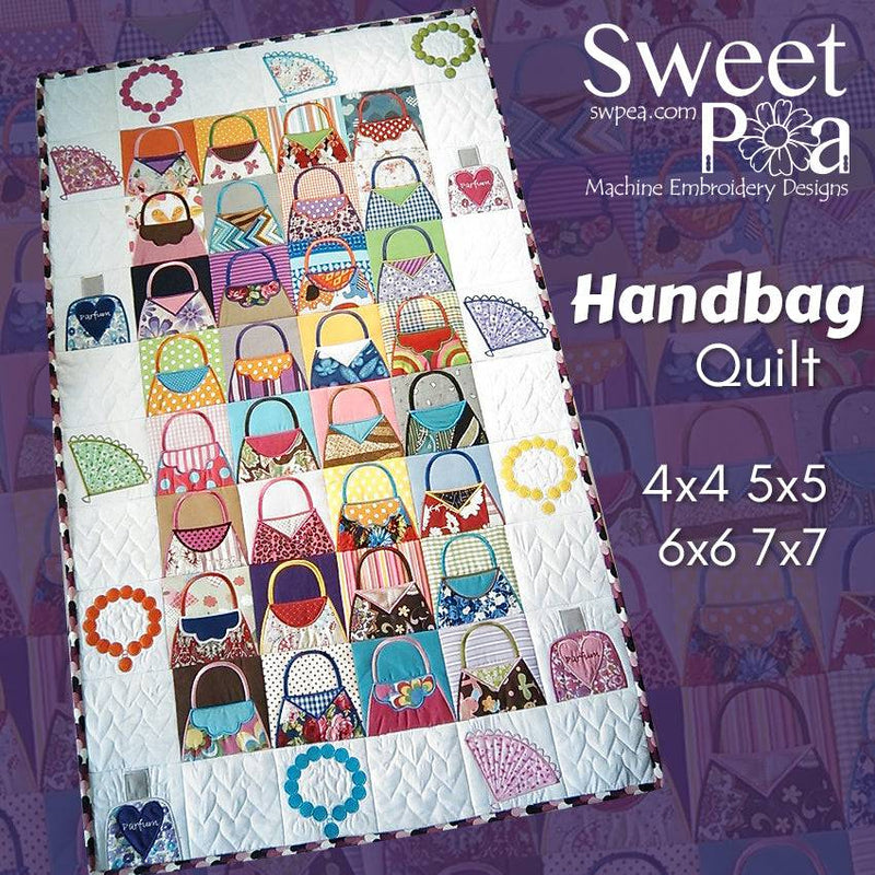 Handbag Quilt 4x4 5x5 6x6 7x7 - Sweet Pea