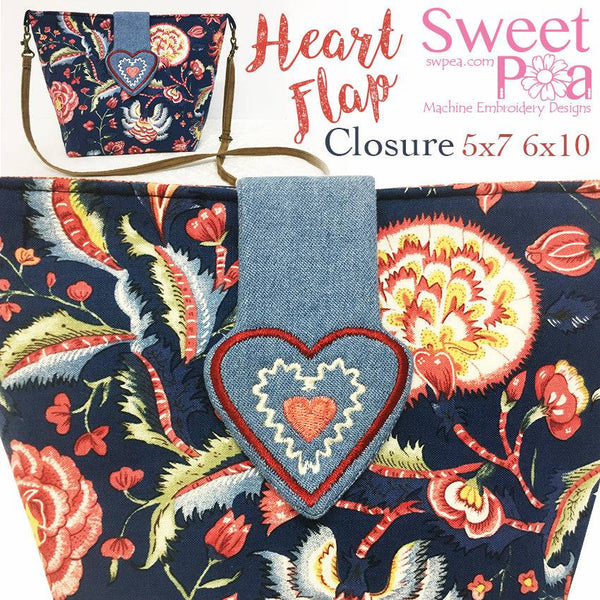 Heart Flap Closure 5x7 and 6x10 - Sweet Pea