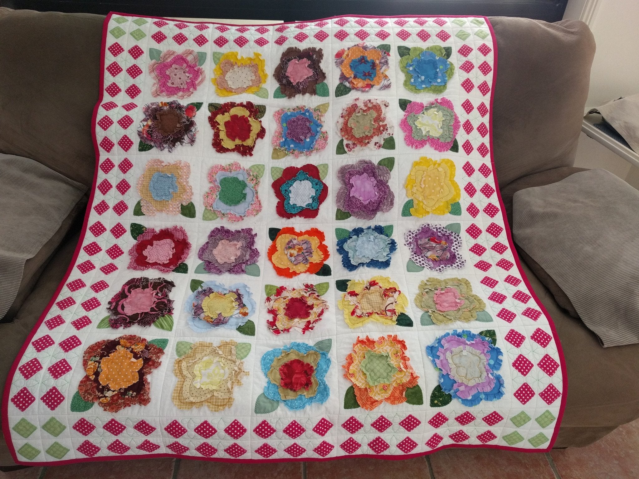 Shaggy Roses Quilt 4x4 5x5 6x6 7x7 - Sweet Pea Australia In the hoop machine embroidery designs. in the hoop project, in the hoop embroidery designs, craft in the hoop project, diy in the hoop project, diy craft in the hoop project, in the hoop embroidery patterns, design in the hoop patterns, embroidery designs for in the hoop embroidery projects, best in the hoop machine embroidery designs perfect for all hoops and embroidery machines