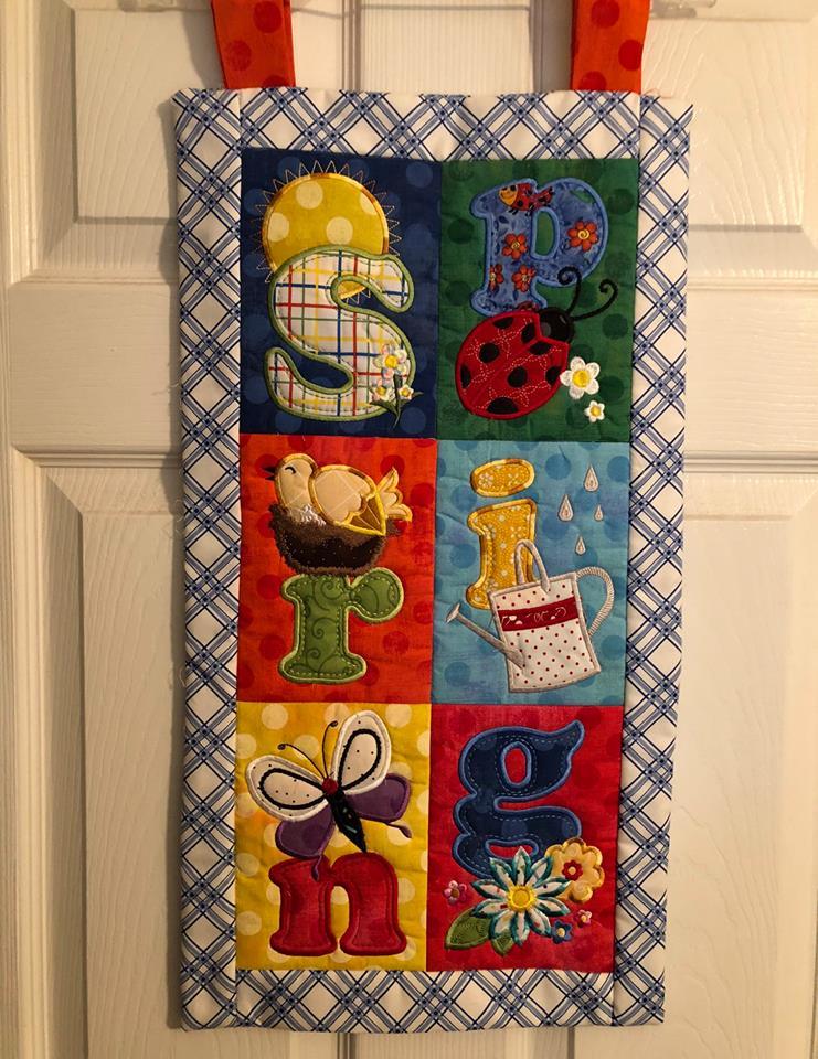 Spring Flag or Table Runner 4x4 5x7 6x10 8x12 - Sweet Pea Australia In the hoop machine embroidery designs. in the hoop project, in the hoop embroidery designs, craft in the hoop project, diy in the hoop project, diy craft in the hoop project, in the hoop embroidery patterns, design in the hoop patterns, embroidery designs for in the hoop embroidery projects, best in the hoop machine embroidery designs perfect for all hoops and embroidery machines