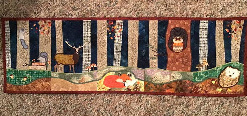 Fall Forest Table Runner 5x7 6x10 8x12 - Sweet Pea