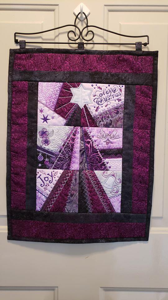 Patchwork Christmas Tree Wall Hanging / Runner 4x4 5x5 6x6 - Sweet Pea Australia In the hoop machine embroidery designs. in the hoop project, in the hoop embroidery designs, craft in the hoop project, diy in the hoop project, diy craft in the hoop project, in the hoop embroidery patterns, design in the hoop patterns, embroidery designs for in the hoop embroidery projects, best in the hoop machine embroidery designs perfect for all hoops and embroidery machines