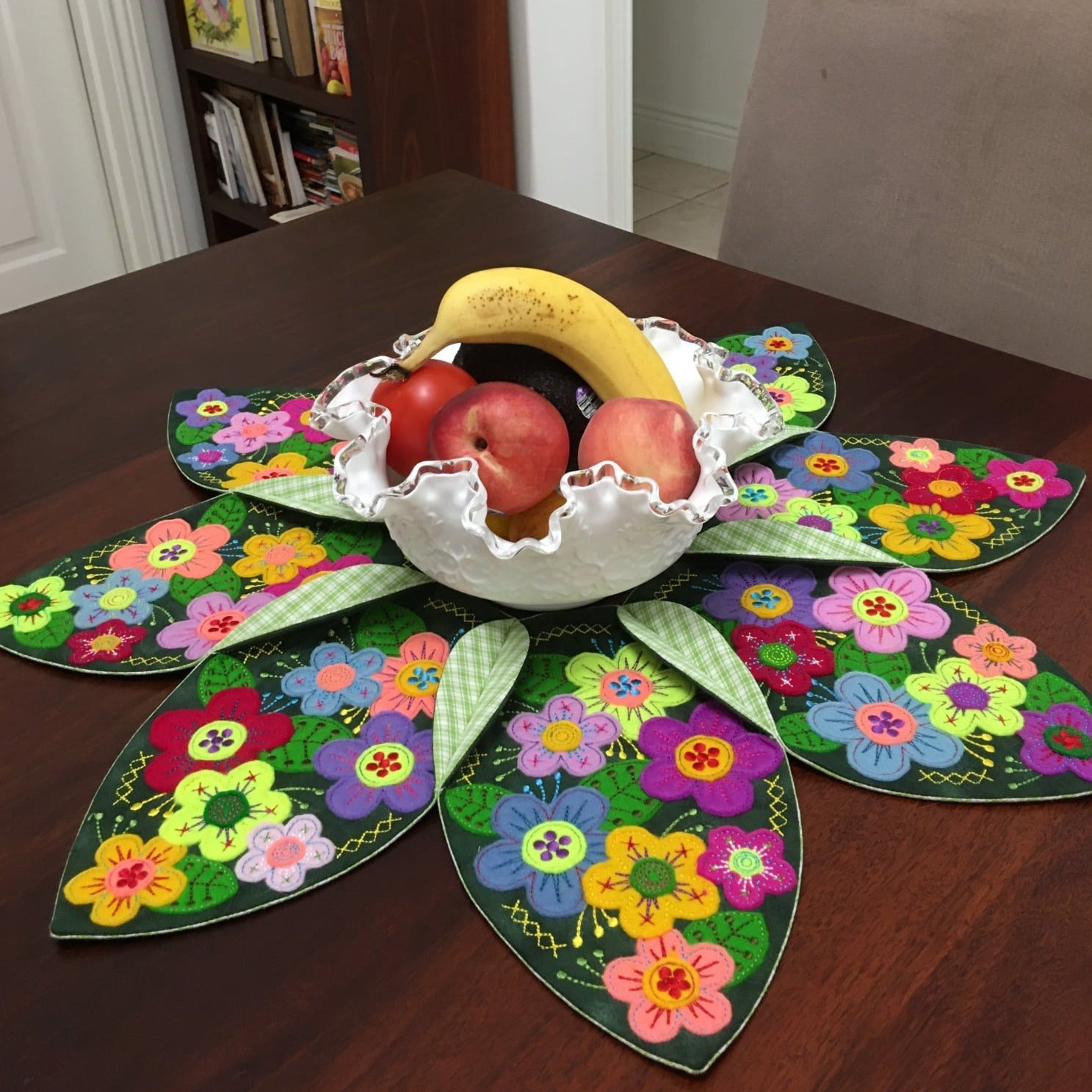 Felt Flower Table Centre 5x7 6x10 - Sweet Pea Australia In the hoop machine embroidery designs. in the hoop project, in the hoop embroidery designs, craft in the hoop project, diy in the hoop project, diy craft in the hoop project, in the hoop embroidery patterns, design in the hoop patterns, embroidery designs for in the hoop embroidery projects, best in the hoop machine embroidery designs perfect for all hoops and embroidery machines