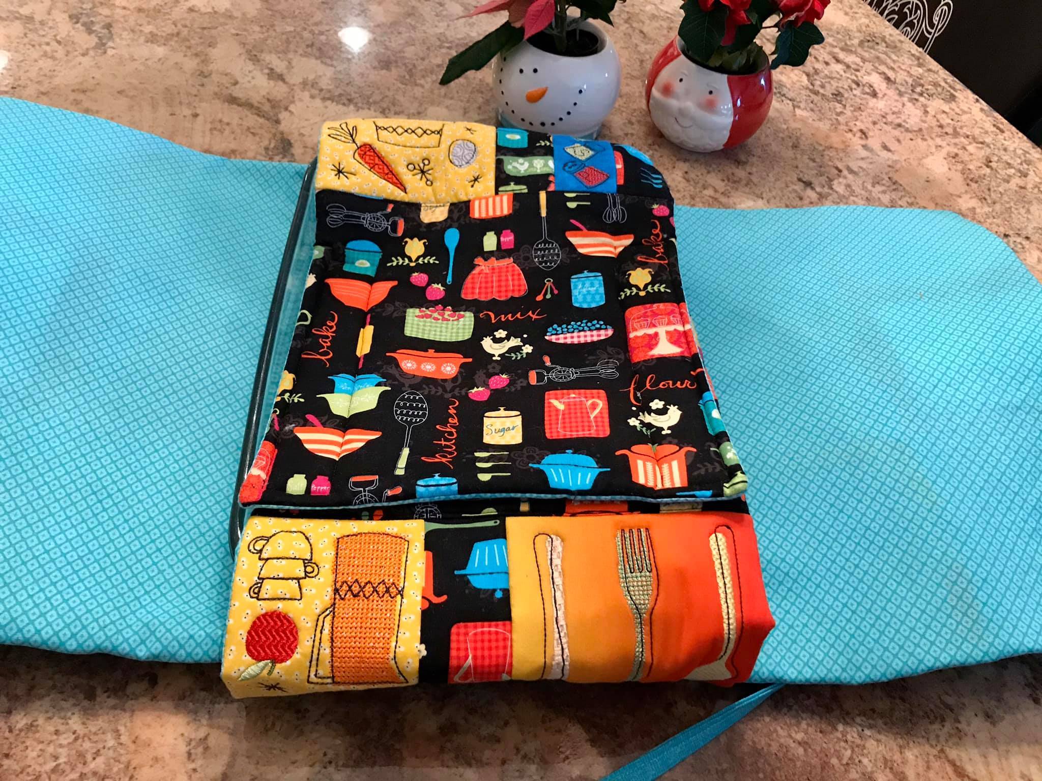 Casserole Holder 4x4 5x5 - Sweet Pea Australia In the hoop machine embroidery designs. in the hoop project, in the hoop embroidery designs, craft in the hoop project, diy in the hoop project, diy craft in the hoop project, in the hoop embroidery patterns, design in the hoop patterns, embroidery designs for in the hoop embroidery projects, best in the hoop machine embroidery designs perfect for all hoops and embroidery machines