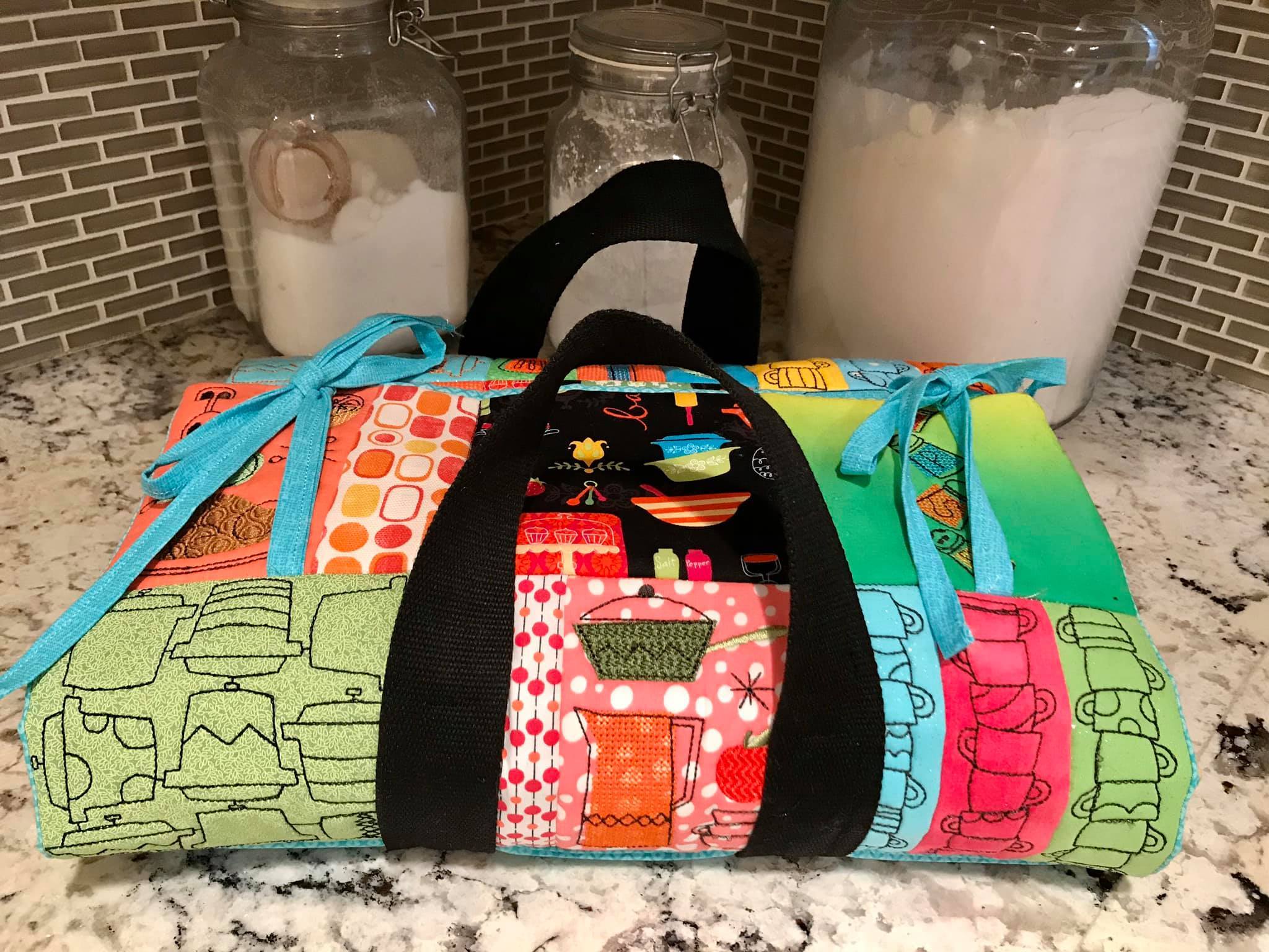 Casserole Holder 4x4 5x5 - Sweet Pea Australia In the hoop machine embroidery designs. in the hoop project, in the hoop embroidery designs, craft in the hoop project, diy in the hoop project, diy craft in the hoop project, in the hoop embroidery patterns, design in the hoop patterns, embroidery designs for in the hoop embroidery projects, best in the hoop machine embroidery designs perfect for all hoops and embroidery machines