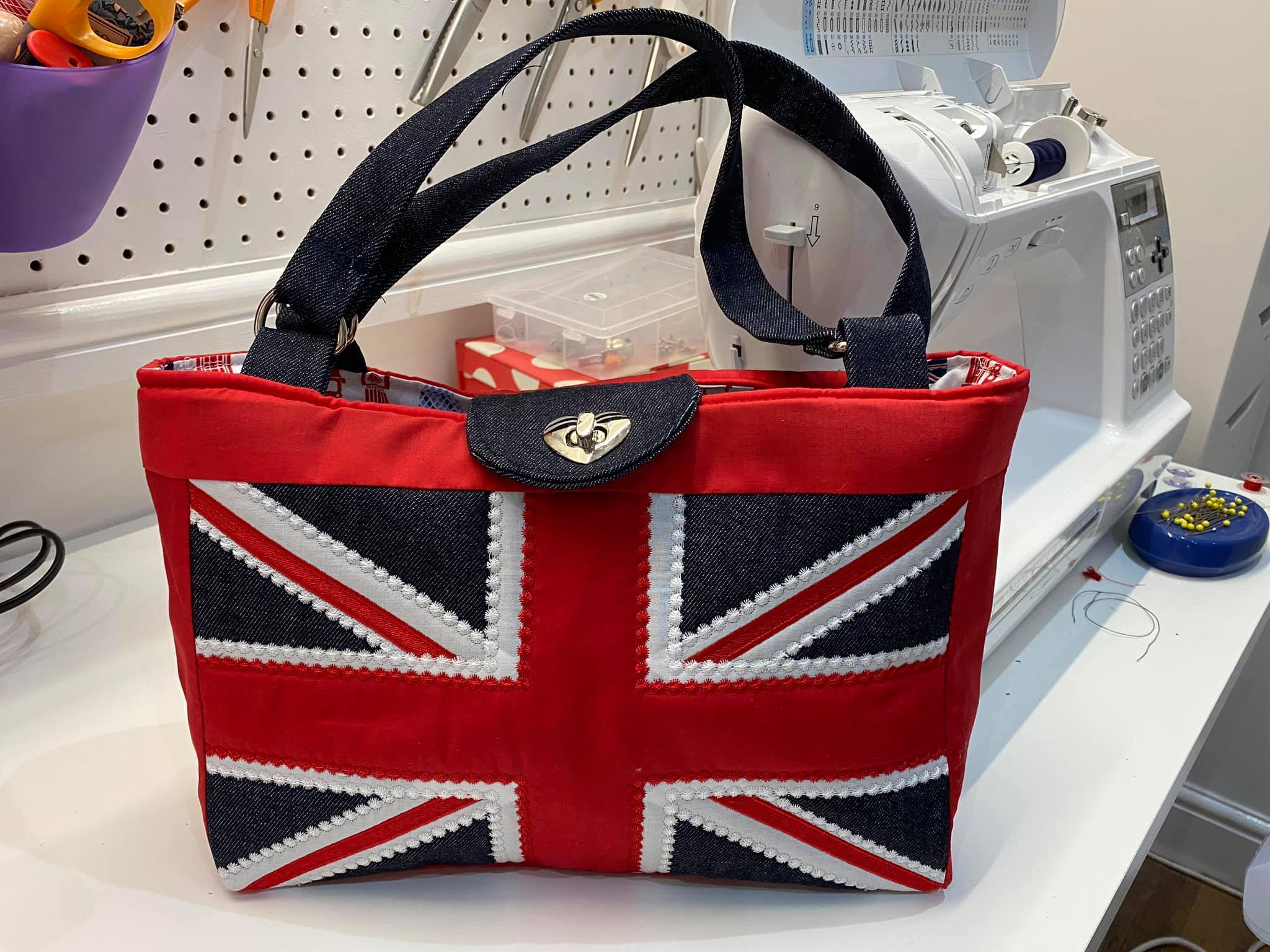 UK Flag Tote 6x10 7x12 9x12 9.5x14 - Sweet Pea Australia In the hoop machine embroidery designs. in the hoop project, in the hoop embroidery designs, craft in the hoop project, diy in the hoop project, diy craft in the hoop project, in the hoop embroidery patterns, design in the hoop patterns, embroidery designs for in the hoop embroidery projects, best in the hoop machine embroidery designs perfect for all hoops and embroidery machines