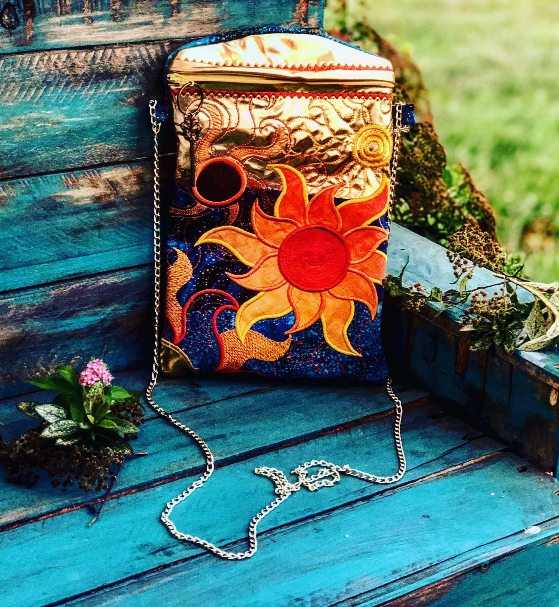 Sunflower Cosmos Zipper Bag 6x10 7x12 8x12 9.5x14 and 10.6x16 - Sweet Pea Australia In the hoop machine embroidery designs. in the hoop project, in the hoop embroidery designs, craft in the hoop project, diy in the hoop project, diy craft in the hoop project, in the hoop embroidery patterns, design in the hoop patterns, embroidery designs for in the hoop embroidery projects, best in the hoop machine embroidery designs perfect for all hoops and embroidery machines