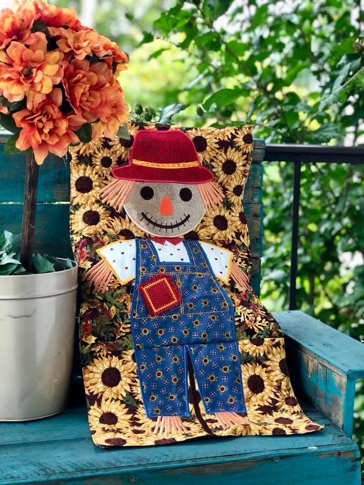 Scarecrow Wall Hanging or Table Runner 5x7 6x10 and 8x12 - Sweet Pea Australia In the hoop machine embroidery designs. in the hoop project, in the hoop embroidery designs, craft in the hoop project, diy in the hoop project, diy craft in the hoop project, in the hoop embroidery patterns, design in the hoop patterns, embroidery designs for in the hoop embroidery projects, best in the hoop machine embroidery designs perfect for all hoops and embroidery machines