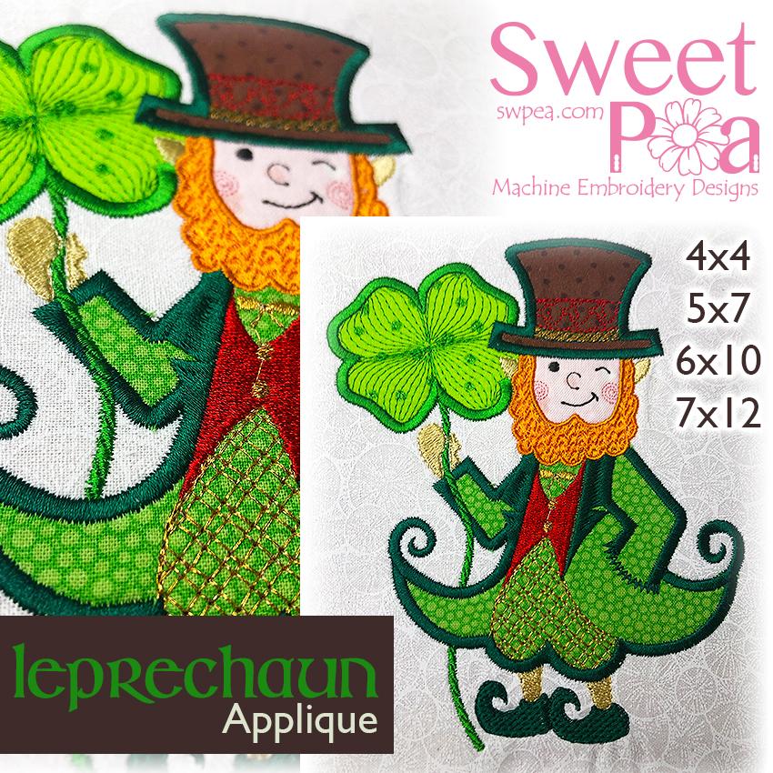 Leprechaun Machine Embroidery Applique Design 4x4 5x7 6x10 7x12 - Sweet Pea Australia In the hoop machine embroidery designs. in the hoop project, in the hoop embroidery designs, craft in the hoop project, diy in the hoop project, diy craft in the hoop project, in the hoop embroidery patterns, design in the hoop patterns, embroidery designs for in the hoop embroidery projects, best in the hoop machine embroidery designs perfect for all hoops and embroidery machines