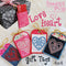 Love Heart Gift Tags Set of Four 4x4 - Sweet Pea
