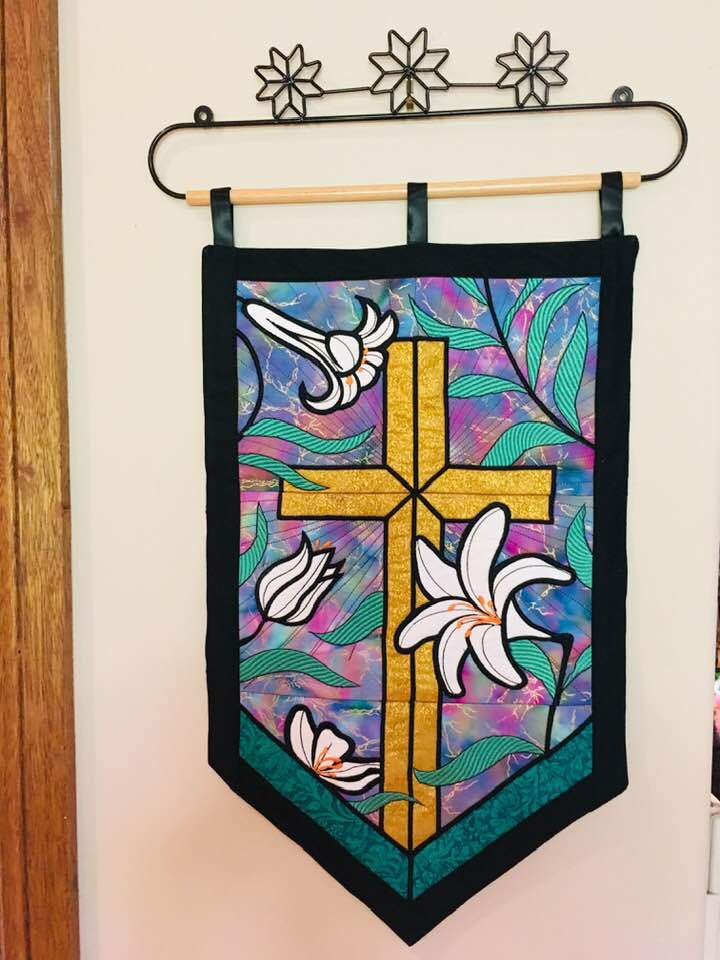 Cross and Easter Lilies Wall Hanging 5x7 6x10 7x12 - Sweet Pea Australia In the hoop machine embroidery designs. in the hoop project, in the hoop embroidery designs, craft in the hoop project, diy in the hoop project, diy craft in the hoop project, in the hoop embroidery patterns, design in the hoop patterns, embroidery designs for in the hoop embroidery projects, best in the hoop machine embroidery designs perfect for all hoops and embroidery machines