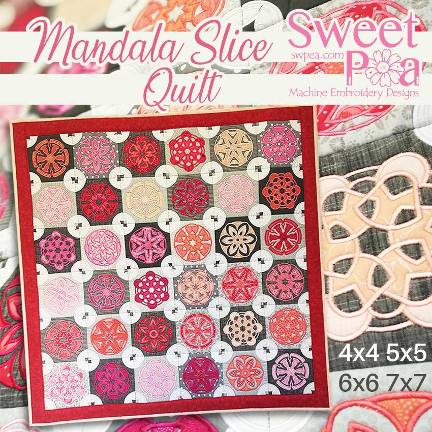 Mandala Slice Quilt 4x4 5x5 6x6 and 7x7 - Sweet Pea Australia In the hoop machine embroidery designs. in the hoop project, in the hoop embroidery designs, craft in the hoop project, diy in the hoop project, diy craft in the hoop project, in the hoop embroidery patterns, design in the hoop patterns, embroidery designs for in the hoop embroidery projects, best in the hoop machine embroidery designs perfect for all hoops and embroidery machines