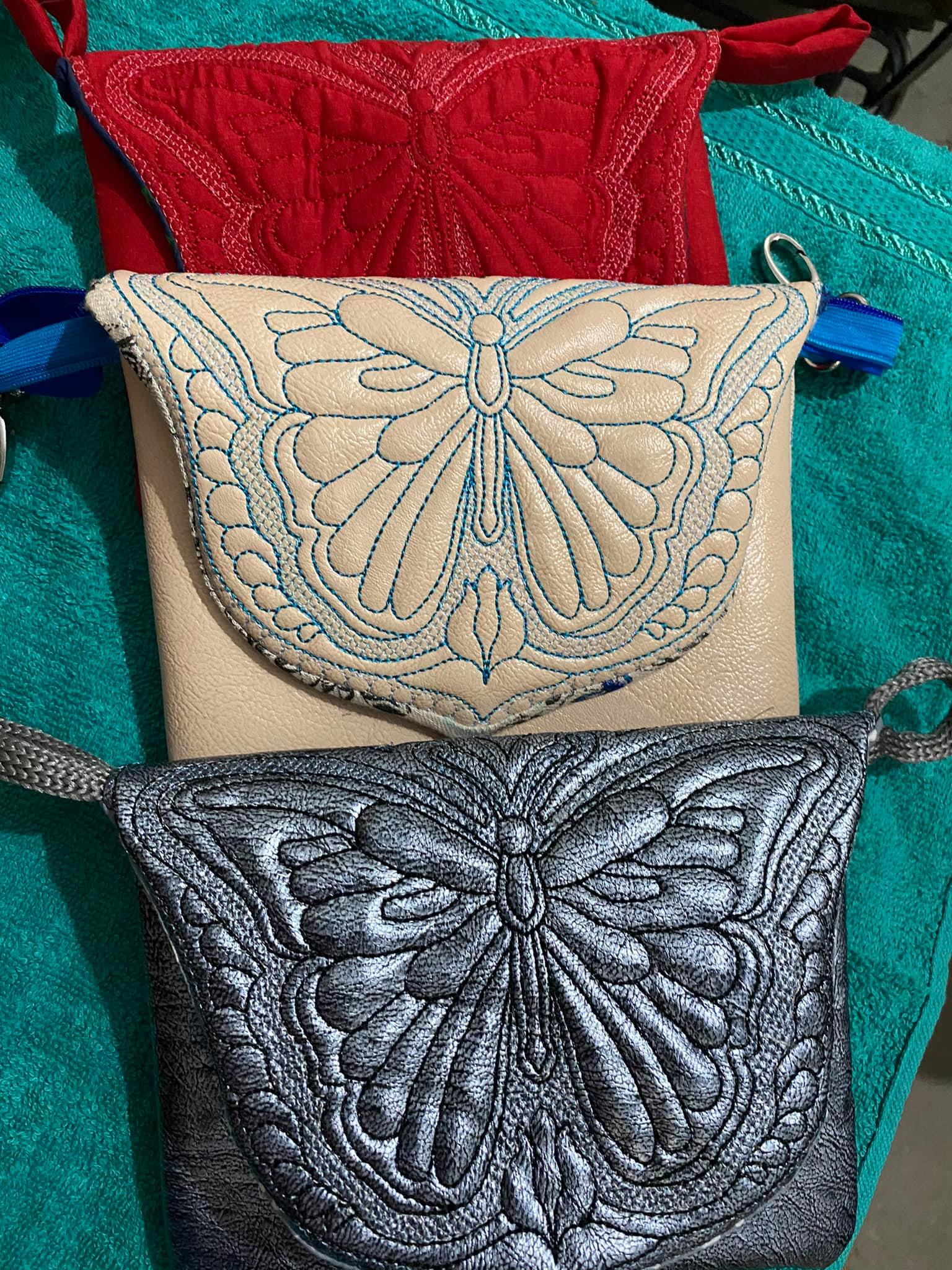 Butterfly Trapunto Pouch 6x10 7x12 8x12 9.5x14 - Sweet Pea Australia In the hoop machine embroidery designs. in the hoop project, in the hoop embroidery designs, craft in the hoop project, diy in the hoop project, diy craft in the hoop project, in the hoop embroidery patterns, design in the hoop patterns, embroidery designs for in the hoop embroidery projects, best in the hoop machine embroidery designs perfect for all hoops and embroidery machines