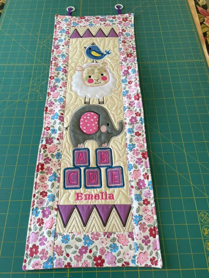 Elephant Wall Hanging 6x10 8x12 9.5x14 - Sweet Pea Australia In the hoop machine embroidery designs. in the hoop project, in the hoop embroidery designs, craft in the hoop project, diy in the hoop project, diy craft in the hoop project, in the hoop embroidery patterns, design in the hoop patterns, embroidery designs for in the hoop embroidery projects, best in the hoop machine embroidery designs perfect for all hoops and embroidery machines