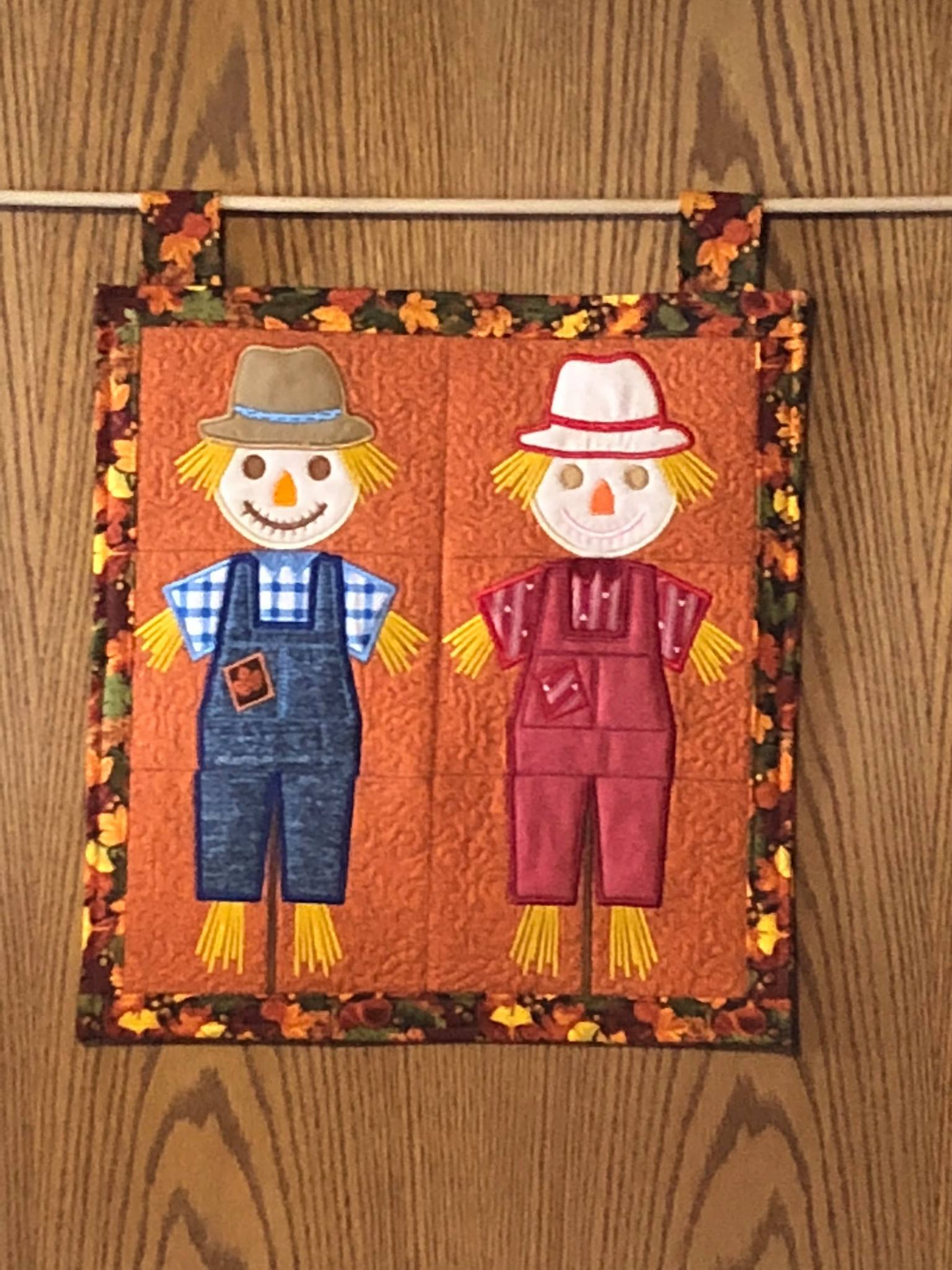 Scarecrow Wall Hanging or Table Runner 5x7 6x10 and 8x12 - Sweet Pea Australia In the hoop machine embroidery designs. in the hoop project, in the hoop embroidery designs, craft in the hoop project, diy in the hoop project, diy craft in the hoop project, in the hoop embroidery patterns, design in the hoop patterns, embroidery designs for in the hoop embroidery projects, best in the hoop machine embroidery designs perfect for all hoops and embroidery machines