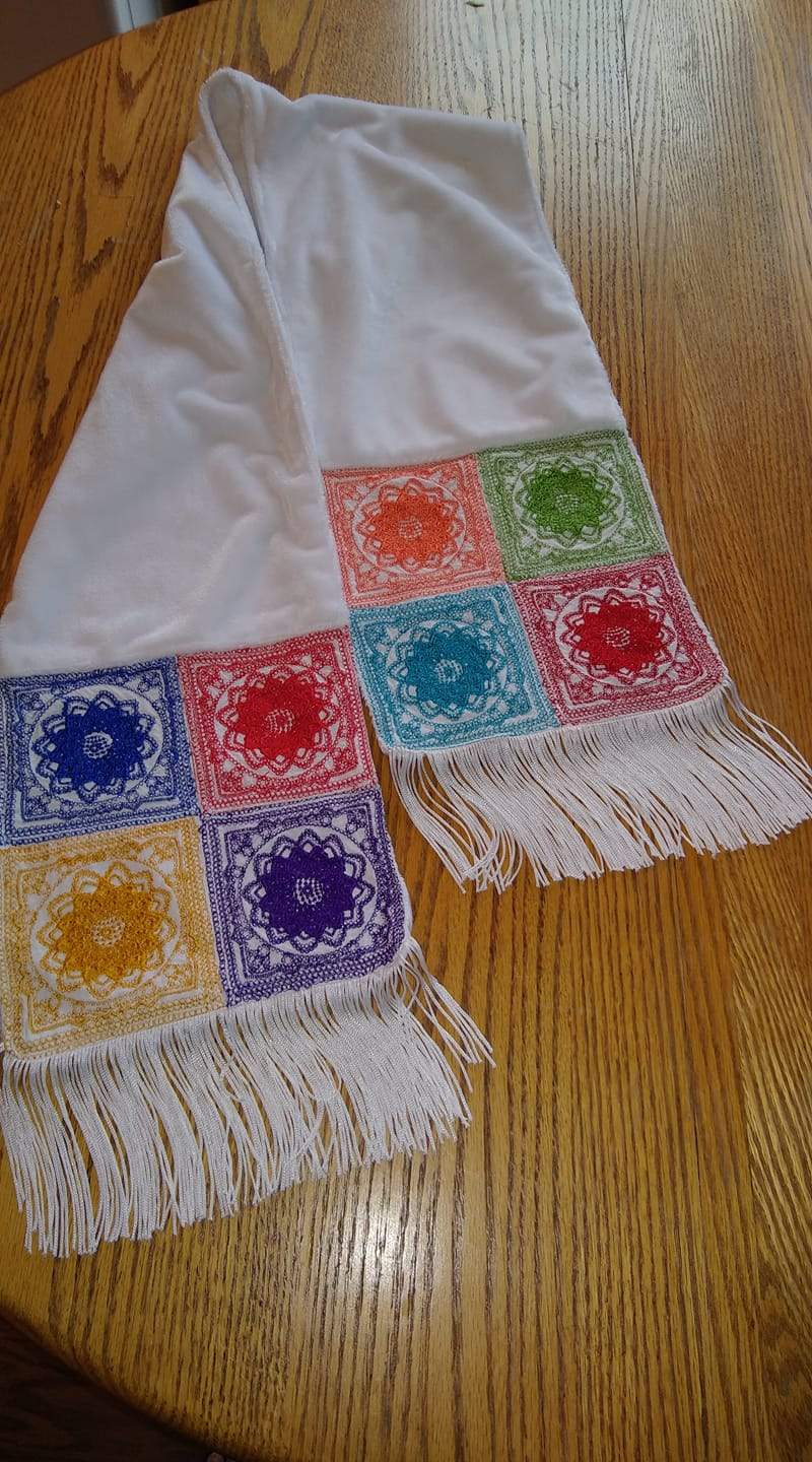 Granny Square Scarf 4x4 5x5 - Sweet Pea Australia In the hoop machine embroidery designs. in the hoop project, in the hoop embroidery designs, craft in the hoop project, diy in the hoop project, diy craft in the hoop project, in the hoop embroidery patterns, design in the hoop patterns, embroidery designs for in the hoop embroidery projects, best in the hoop machine embroidery designs perfect for all hoops and embroidery machines