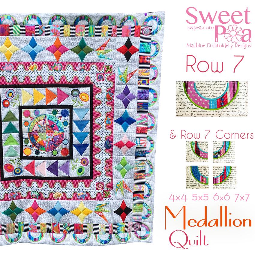 Medallion BOM Sew Along Quilt Block 7 and Corner Block 7 - Sweet Pea Australia In the hoop machine embroidery designs. in the hoop project, in the hoop embroidery designs, craft in the hoop project, diy in the hoop project, diy craft in the hoop project, in the hoop embroidery patterns, design in the hoop patterns, embroidery designs for in the hoop embroidery projects, best in the hoop machine embroidery designs perfect for all hoops and embroidery machines