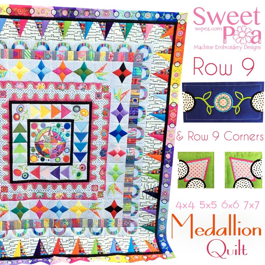 Medallion BOM Sew Along Quilt Block 9 and Corner Block 9 - Sweet Pea Australia In the hoop machine embroidery designs. in the hoop project, in the hoop embroidery designs, craft in the hoop project, diy in the hoop project, diy craft in the hoop project, in the hoop embroidery patterns, design in the hoop patterns, embroidery designs for in the hoop embroidery projects, best in the hoop machine embroidery designs perfect for all hoops and embroidery machines