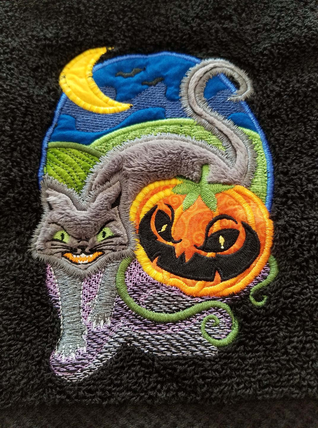 Cat and Jack-O'-Lantern applique design 5x7 6x10 7x12 and 9.5x14 - Sweet Pea Australia In the hoop machine embroidery designs. in the hoop project, in the hoop embroidery designs, craft in the hoop project, diy in the hoop project, diy craft in the hoop project, in the hoop embroidery patterns, design in the hoop patterns, embroidery designs for in the hoop embroidery projects, best in the hoop machine embroidery designs perfect for all hoops and embroidery machines