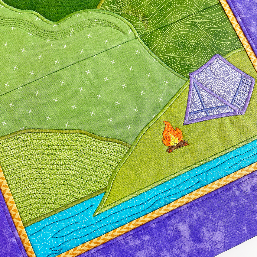 Mountain Camping Hanger 5x7 6x10 7x12 In the hoop machine embroidery designs