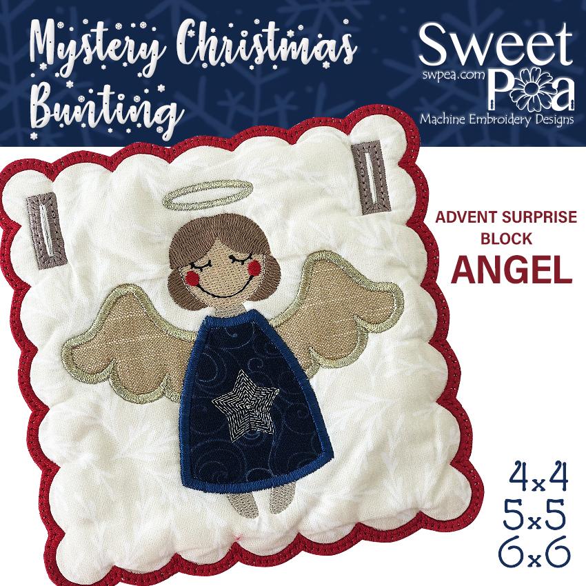 Mystery Christmas Bunting Day 18 Block - Sweet Pea Australia In the hoop machine embroidery designs. in the hoop project, in the hoop embroidery designs, craft in the hoop project, diy in the hoop project, diy craft in the hoop project, in the hoop embroidery patterns, design in the hoop patterns, embroidery designs for in the hoop embroidery projects, best in the hoop machine embroidery designs perfect for all hoops and embroidery machines