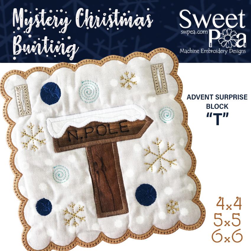 Mystery Christmas Bunting Day 15 Block - Sweet Pea Australia In the hoop machine embroidery designs. in the hoop project, in the hoop embroidery designs, craft in the hoop project, diy in the hoop project, diy craft in the hoop project, in the hoop embroidery patterns, design in the hoop patterns, embroidery designs for in the hoop embroidery projects, best in the hoop machine embroidery designs perfect for all hoops and embroidery machines