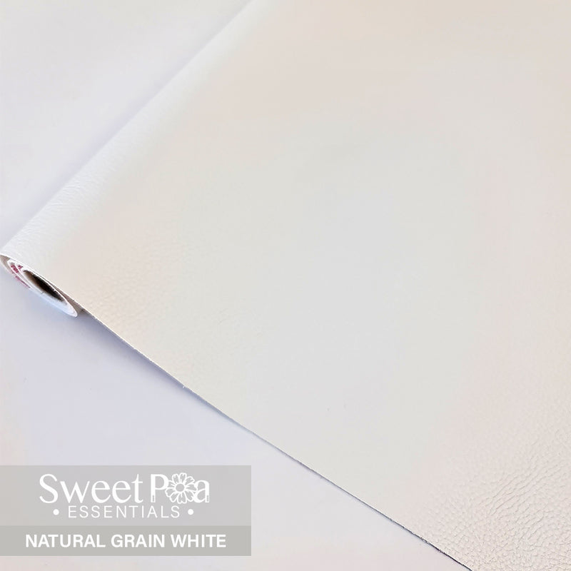 Perfect Pro™ Faux Leather - Natural Grain White 1.0mm | Sweet Pea.