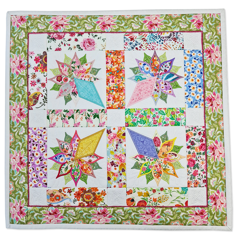Bouquet Blocks/Quilt 5x5 6x6 7x7 8x8 | Sweet Pea.