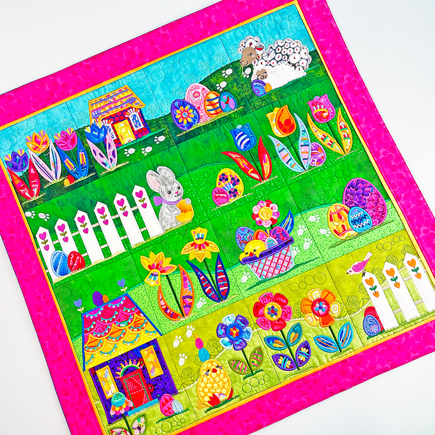 Easter Hunt Quilt 4x4 5x5 6x6 7x7 8x8 In the hoop machine embroidery designs