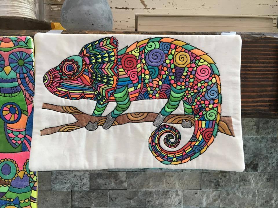 Chameleon pen wrap in 6x10 and 8x12 - Sweet Pea Australia In the hoop machine embroidery designs. in the hoop project, in the hoop embroidery designs, craft in the hoop project, diy in the hoop project, diy craft in the hoop project, in the hoop embroidery patterns, design in the hoop patterns, embroidery designs for in the hoop embroidery projects, best in the hoop machine embroidery designs perfect for all hoops and embroidery machines