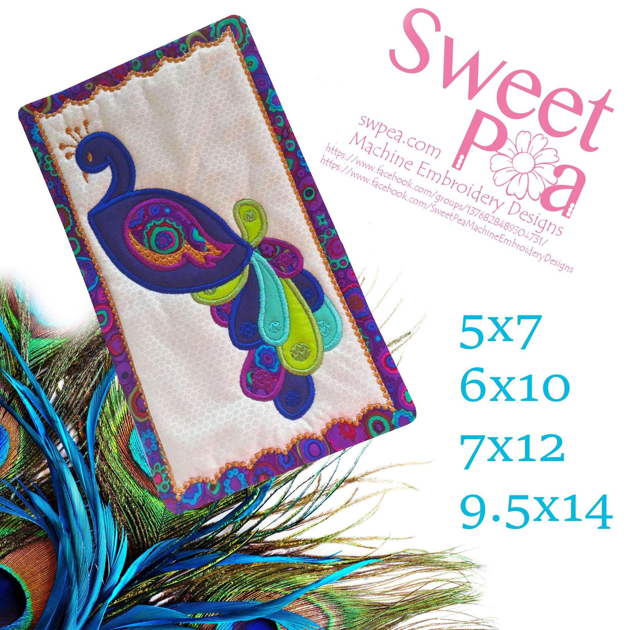 Peacock Mugrug 5x7 6x10 7x12 and 9.5x14 - Sweet Pea Australia In the hoop machine embroidery designs. in the hoop project, in the hoop embroidery designs, craft in the hoop project, diy in the hoop project, diy craft in the hoop project, in the hoop embroidery patterns, design in the hoop patterns, embroidery designs for in the hoop embroidery projects, best in the hoop machine embroidery designs perfect for all hoops and embroidery machines