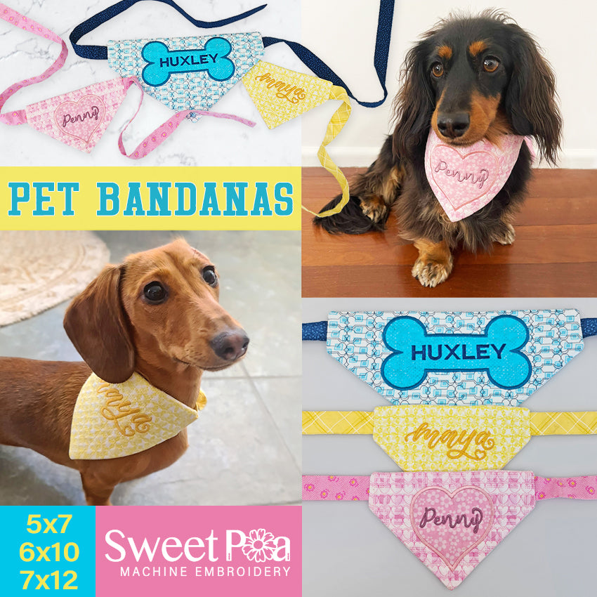 Template Printable Dog Tie Dog Bandana Pattern Pet Bandana