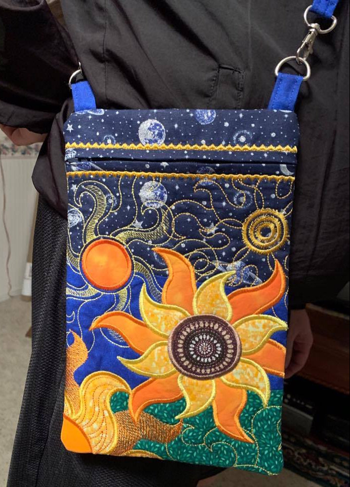 Sunflower Cosmos Zipper Bag 6x10 7x12 8x12 9.5x14 and 10.6x16 - Sweet Pea Australia In the hoop machine embroidery designs. in the hoop project, in the hoop embroidery designs, craft in the hoop project, diy in the hoop project, diy craft in the hoop project, in the hoop embroidery patterns, design in the hoop patterns, embroidery designs for in the hoop embroidery projects, best in the hoop machine embroidery designs perfect for all hoops and embroidery machines