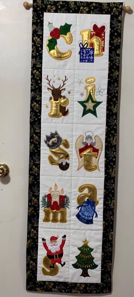 Christmas flag or table runner 4x4 5x7 6x10 8x12 - Sweet Pea Australia In the hoop machine embroidery designs. in the hoop project, in the hoop embroidery designs, craft in the hoop project, diy in the hoop project, diy craft in the hoop project, in the hoop embroidery patterns, design in the hoop patterns, embroidery designs for in the hoop embroidery projects, best in the hoop machine embroidery designs perfect for all hoops and embroidery machines