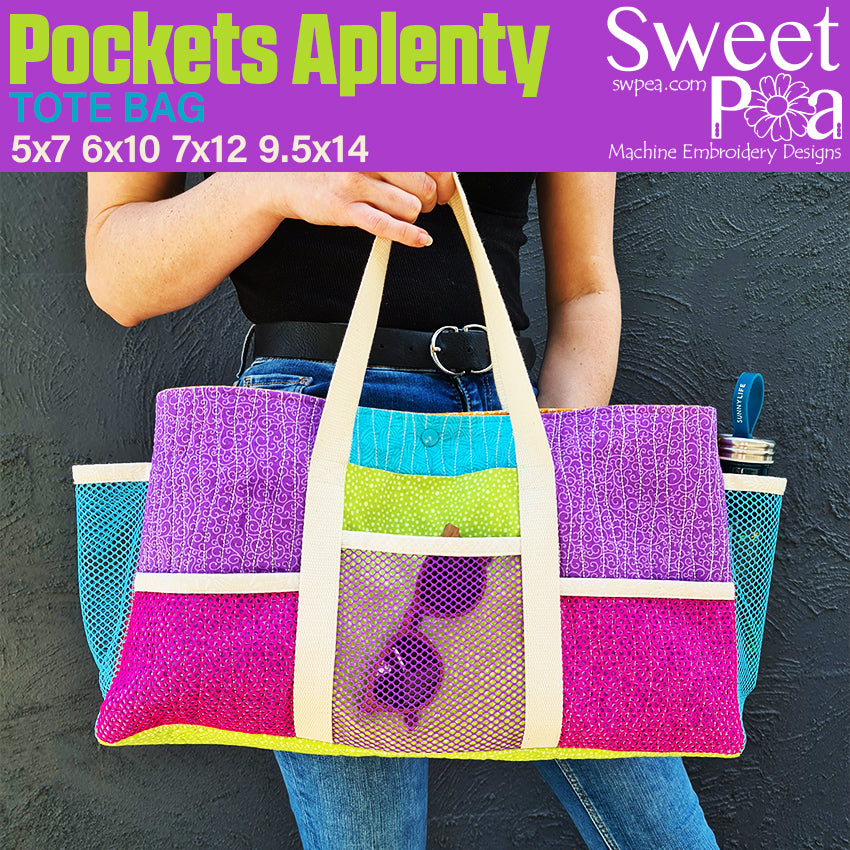 Pockets Aplenty Tote Bag 5x7 6x10 7x12 9.5x14