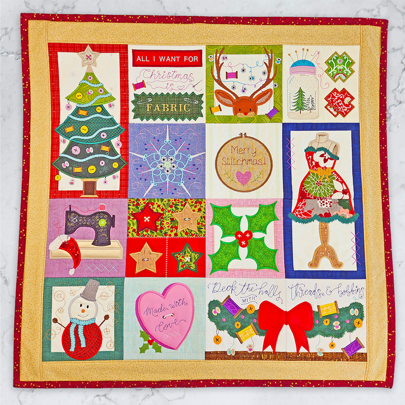 Sew This is Christmas Quilt 4x4 5x5 6x6 7x7 - Sweet Pea In The Hoop Machine Embroidery Design hoop machine embroidery designs, embroidery patterns, embroidery set, embroidery appliqué, hoop embroidery designs, small hoop designs, the best in the hoop machine embroidery designs, the best in the hoop sewing and embroidery designs