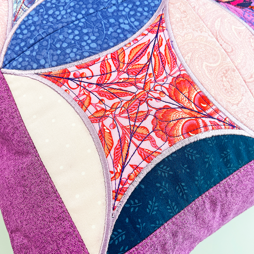 Cathedral Window Block & Cushion 4x4 5x5 6x6 7x7 8x8 In the hoop machine embroidery designs